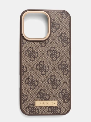 Guess etui na telefon iPhone 16 kolor brązowy GUHMP16XU4GPRW