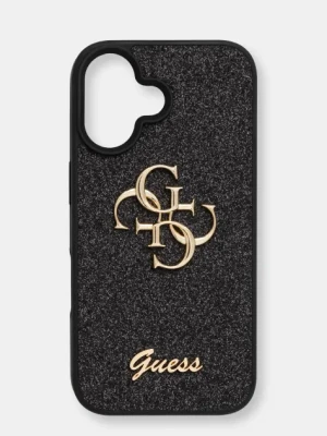 Guess etui na telefon iPhone 16 kolor czarny GUHCP16SHG4SGK
