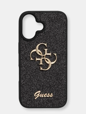 Guess etui na telefon iPhone 16 kolor czarny GUHCP16SHG4SGK