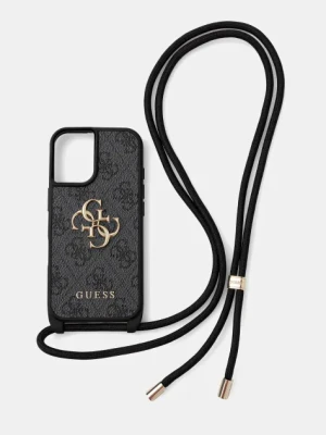 Guess etui na telefon iPhone 16 kolor czarny GUHCP16SP4GMGCRK