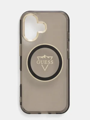 Guess etui na telefon iPhone 16 kolor czarny GUHMP16SHFGTMSLSK