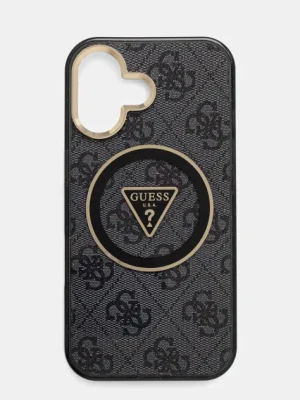 Guess etui na telefon iPhone 16 kolor czarny GUHMP16SHG4PRTGK