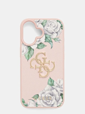 Guess etui na telefon iPhone 16 kolor różowy GUHCP16SPGROP4MP