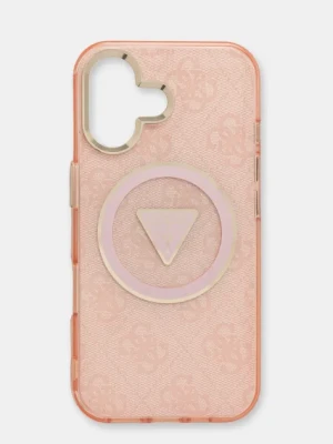 Guess etui na telefon iPhone 16 kolor różowy GUHMP16SHG4PRTGP