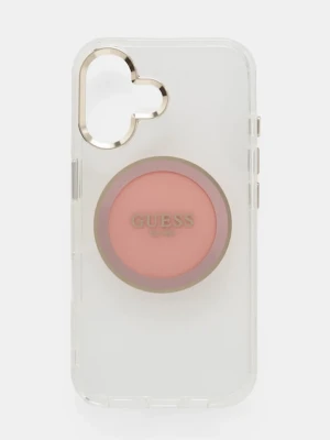 Guess etui na telefon iPhone 16 kolor różowy GUHMP16SHTDRCEDP