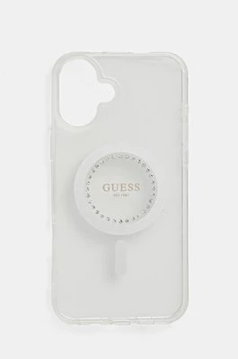 Guess etui na telefon iPhone 16 Plus 6.7 kolor biały GUHMP16MPFTDTEH