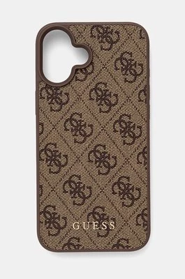 Guess etui na telefon iPhone 16 Plus 6.7 kolor brązowy GUHCP16MG4GFBR