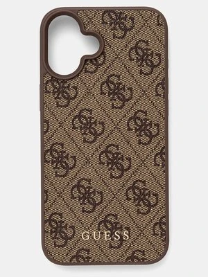 Guess etui na telefon iPhone 16 Plus 6.7 kolor brązowy GUHCP16MG4GFBR