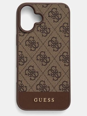 Guess etui na telefon iPhone 16 Plus 6.7 kolor brązowy GUHCP16MG4GLBR