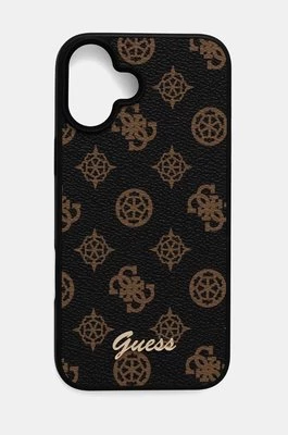 Guess etui na telefon iPhone 16 Plus 6.7 kolor brązowy GUHMP16MPGPYSK