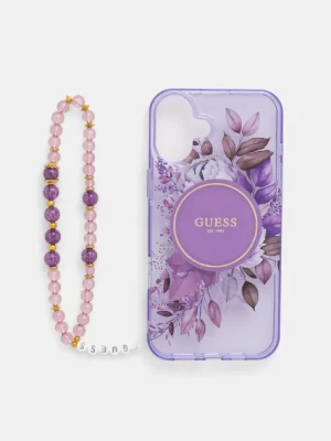 Guess etui na telefon iPhone 16 Plus 6.7 kolor fioletowy GUHMP16MHFWBRCESU