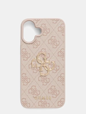 Guess etui na telefon iPhone 16 Plus 6.7" kolor różowy GUHCP16M4GMGPI