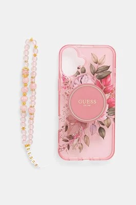 Guess etui na telefon iPhone 16 Plus 6.7 kolor różowy GUHMP16MHFWBRCESP