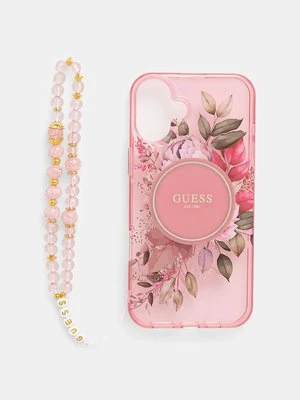 Guess etui na telefon iPhone 16 Plus 6.7 kolor różowy GUHMP16MHFWBRCESP