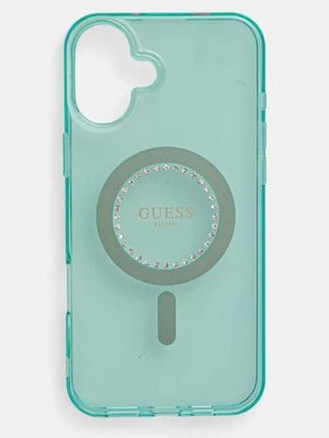 Guess etui na telefon iPhone 16 Plus 6.7 kolor turkusowy GUHMP16MPFTDTEN