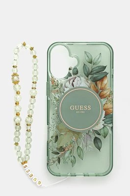 Guess etui na telefon iPhone 16 Plus 6.7 kolor zielony GUHMP16MHFWBRCESN