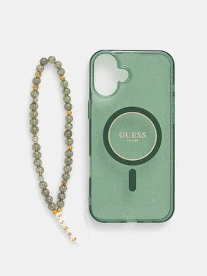 Guess etui na telefon iPhone 16 Plus 6.7 kolor zielony GUHMP16MHGCRELSA