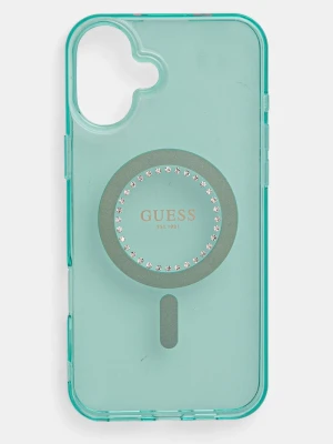 Guess etui na telefon iPhone 16 Plus 6.7 turkusowy