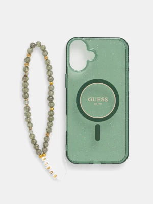 Guess etui na telefon iPhone 16 Plus 6.7 zielony