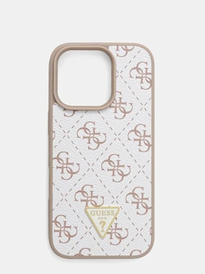 Guess etui na telefon iPhone 16 Pro 6.3" kolor biały GUHCP16LPG4GPH