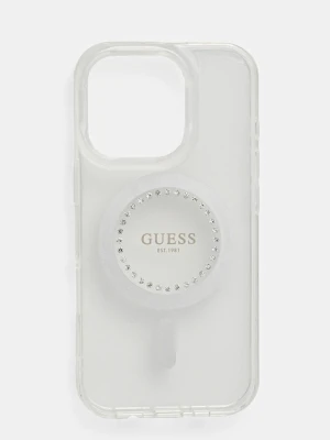 Guess etui na telefon iPhone 16 Pro 6.3 kolor biały GUHMP16LPFTDTEH
