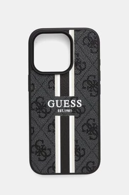 Guess etui na telefon iPhone 16 Pro 6.3 kolor czarny GUHMP16LP4RPSK