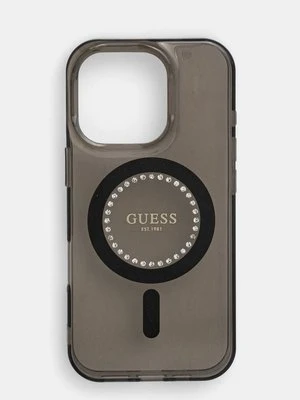 Guess etui na telefon iPhone 16 Pro 6.3 kolor czarny GUHMP16LPFTDTEK