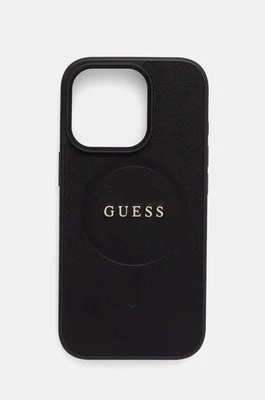 Guess etui na telefon iPhone 16 Pro 6.3 kolor czarny GUHMP16LPSAHMCK