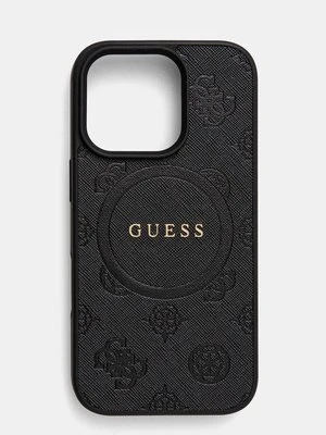 Guess etui na telefon iPhone 16 Pro 6.3 kolor czarny GUHMP16LPSAPSMEK