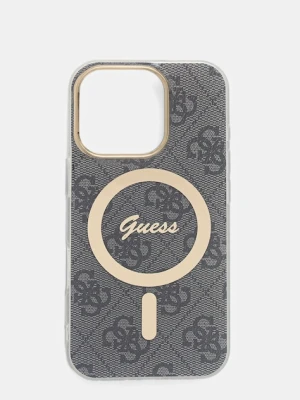 Guess etui na telefon iPhone 16 Pro 6.3" kolor granatowy GUHMP16LH4STK