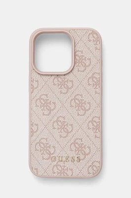 Guess etui na telefon iPhone 16 Pro 6.3 kolor różowy GUHCP16LG4GFPI