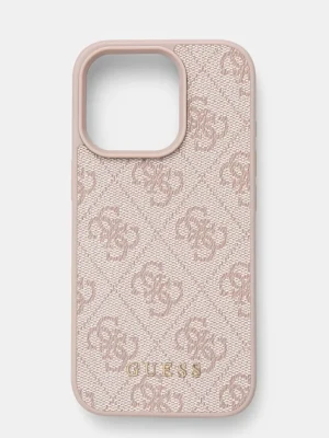 Guess etui na telefon iPhone 16 Pro 6.3 kolor różowy GUHCP16LG4GFPI