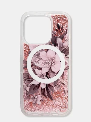 Guess etui na telefon iPhone 16 Pro 6.3 kolor różowy GUHMP16LLFMWTP