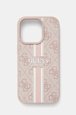 Guess etui na telefon iPhone 16 Pro 6.3 kolor różowy GUHMP16LP4RPSP