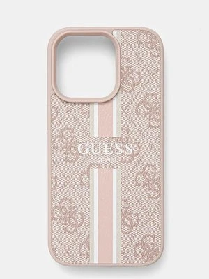 Guess etui na telefon iPhone 16 Pro 6.3 kolor różowy GUHMP16LP4RPSP