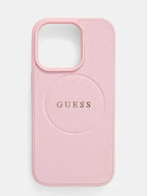 Guess etui na telefon iPhone 16 Pro 6.3 kolor różowy GUHMP16LPGHSMMP