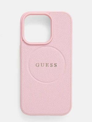 Guess etui na telefon iPhone 16 Pro 6.3 kolor różowy GUHMP16LPGHSMMP