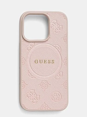 Guess etui na telefon iPhone 16 Pro 6.3 kolor różowy GUHMP16LPSAPSMEP