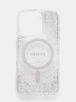 Guess etui na telefon iPhone 16 Pro 6.3 kolor srebrny GUHMP16LRGRGES