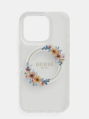 Guess etui na telefon iPhone 16 Pro 6.3 kolor transparentny GUHMP16LHFWFCT