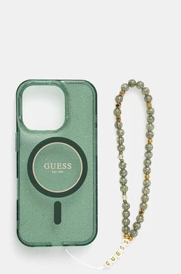 Guess etui na telefon iPhone 16 Pro 6.3 kolor zielony GUHMP16LHGCRELSA