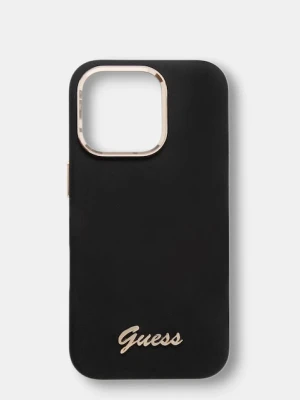 Guess etui na telefon iPhone 16 Pro czarny