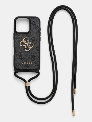 Guess etui na telefon iPhone 16 Pro czarny