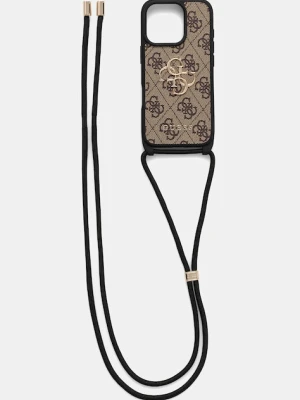 Guess etui na telefon iPhone 16 Pro kolor brązowy GUHCP16LP4GMGCRW