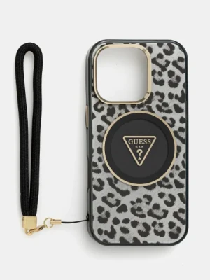 Guess etui na telefon iPhone 16 Pro kolor czarny GUHMP16LHLORSSK