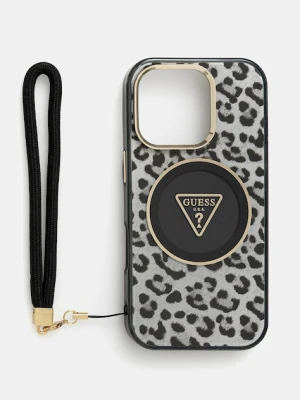 Guess etui na telefon iPhone 16 Pro kolor czarny GUHMP16LHLORSSK