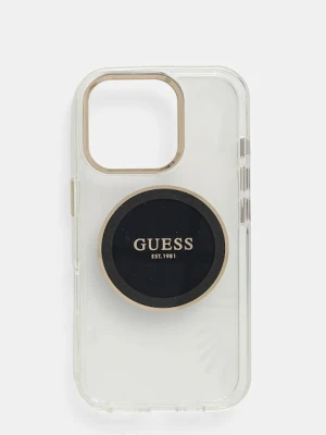 Guess etui na telefon iPhone 16 Pro kolor czarny GUHMP16LHTDRCEDK