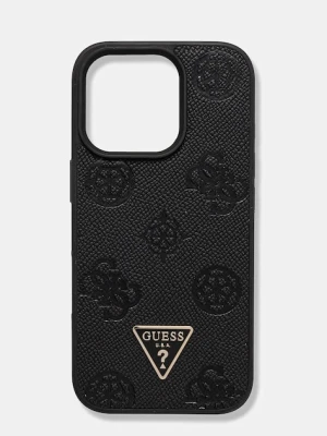 Guess etui na telefon iPhone 16 Pro kolor czarny GUHMP16LPGBTMK