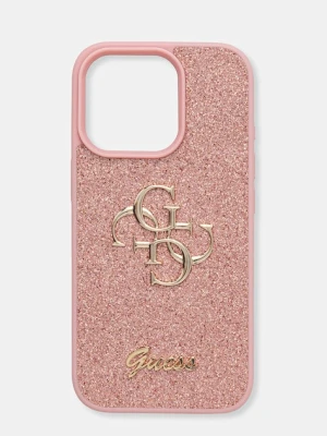 Guess etui na telefon iPhone 16 Pro kolor różowy GUHCP16LHG4SGP