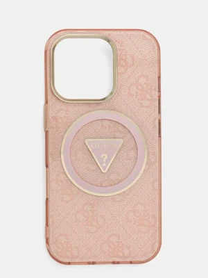 Guess etui na telefon iPhone 16 Pro kolor różowy GUHMP16LHG4PRTGP